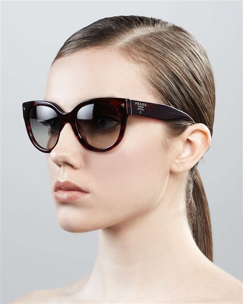 prada cateye semi rimless glasses|prada eyewear uk.